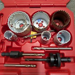Milwaukee hole saw dif sizes, COD
