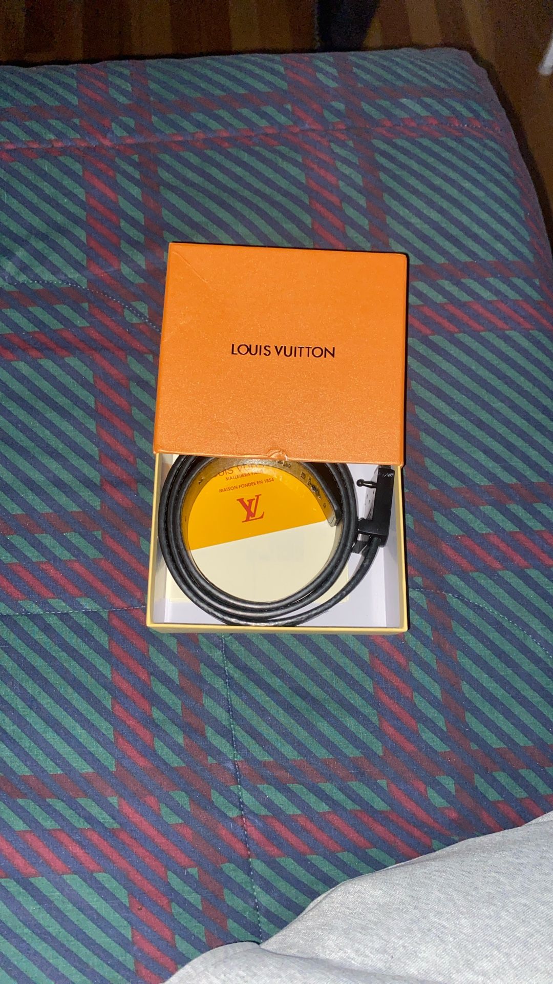 Black Louis Vuitton Belt 