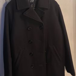Black Button Up Coat Gap New Extra Small
