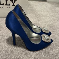 Size 7 Rsvp Blue Heels 