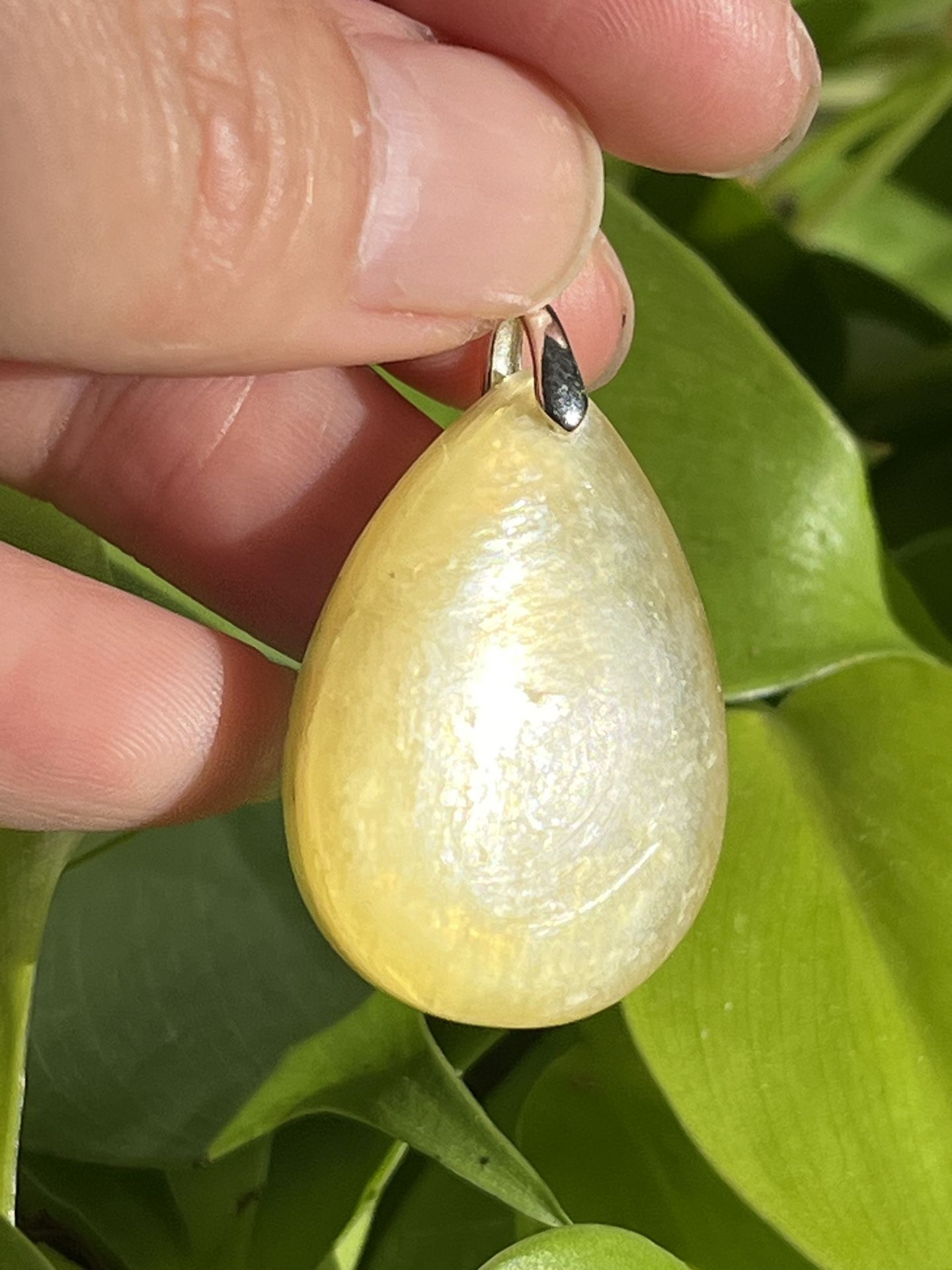 925 Sterling Silver Yellow Moonstone Pendant 