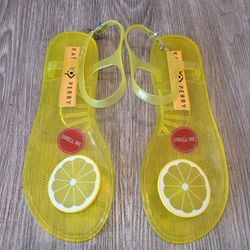 Katy Perry Yellow 'Lemon' Sandals, Size 9