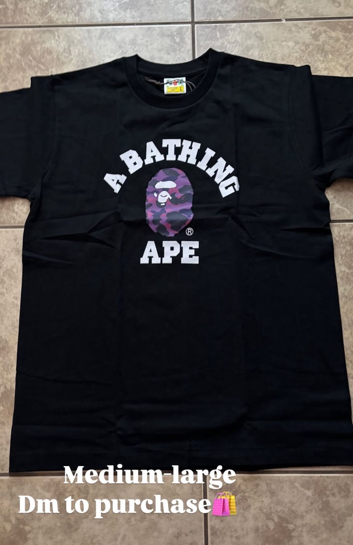 bape shirt small-large