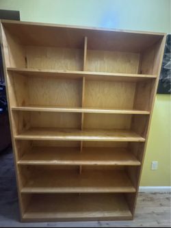 Solid Wood Bookshelf / Bookcase - 71" H x 47" W - Sturdy, Best Offer