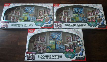 Pokémon 151 Blooming Waters Premium Collection  (Lot of 3)