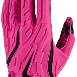 Brand New Nike Alpha Superbad Pink Black Stripes Football Gloves Men Size Large
