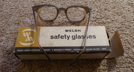 Vintage Welsh Safety Glasses 2245 Smoke - Clear Lens