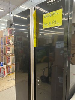 Black Stainless Steel Side-by-Side cabinet