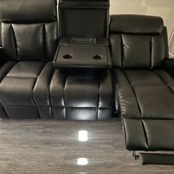 Electric Black Recliner 