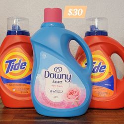 2- Tide Detergent And 1 Downy Softener $30 Near Costco In Panama Line 