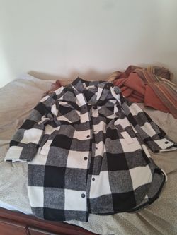 Black And White Plaid Shacket