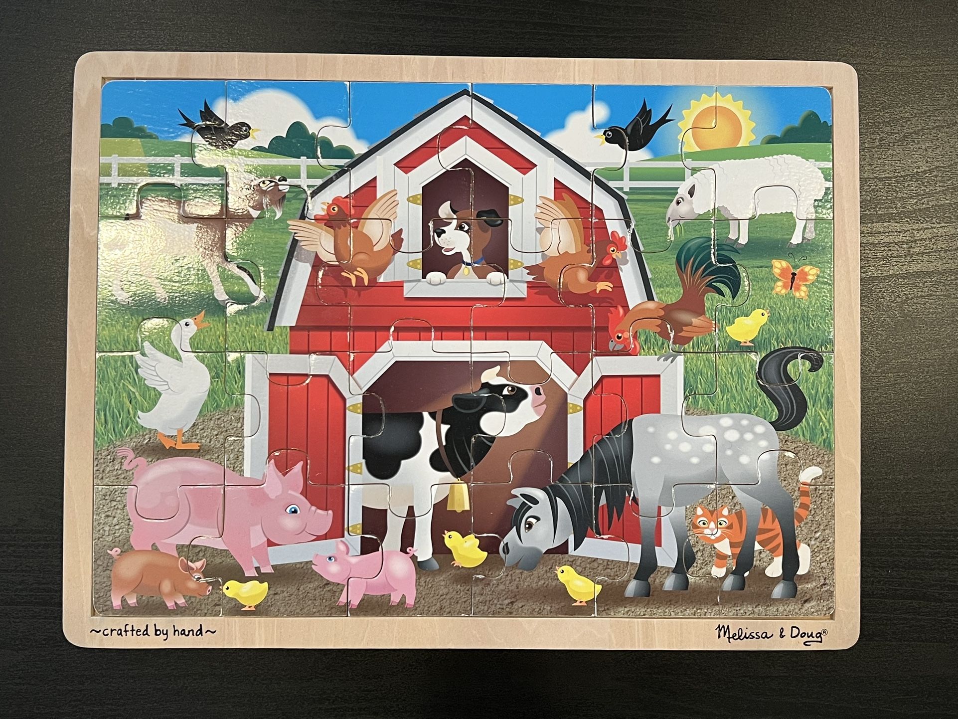 Melissa & Doug Wooden Kids Puzzle Farm Animals