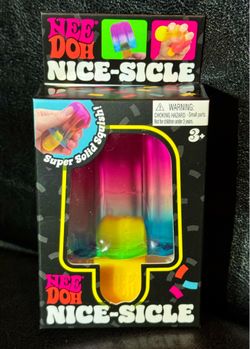 Nee Doh Nice-Sicle Super Solid Squish Multicolor Tactile Squeeze Toy Rare