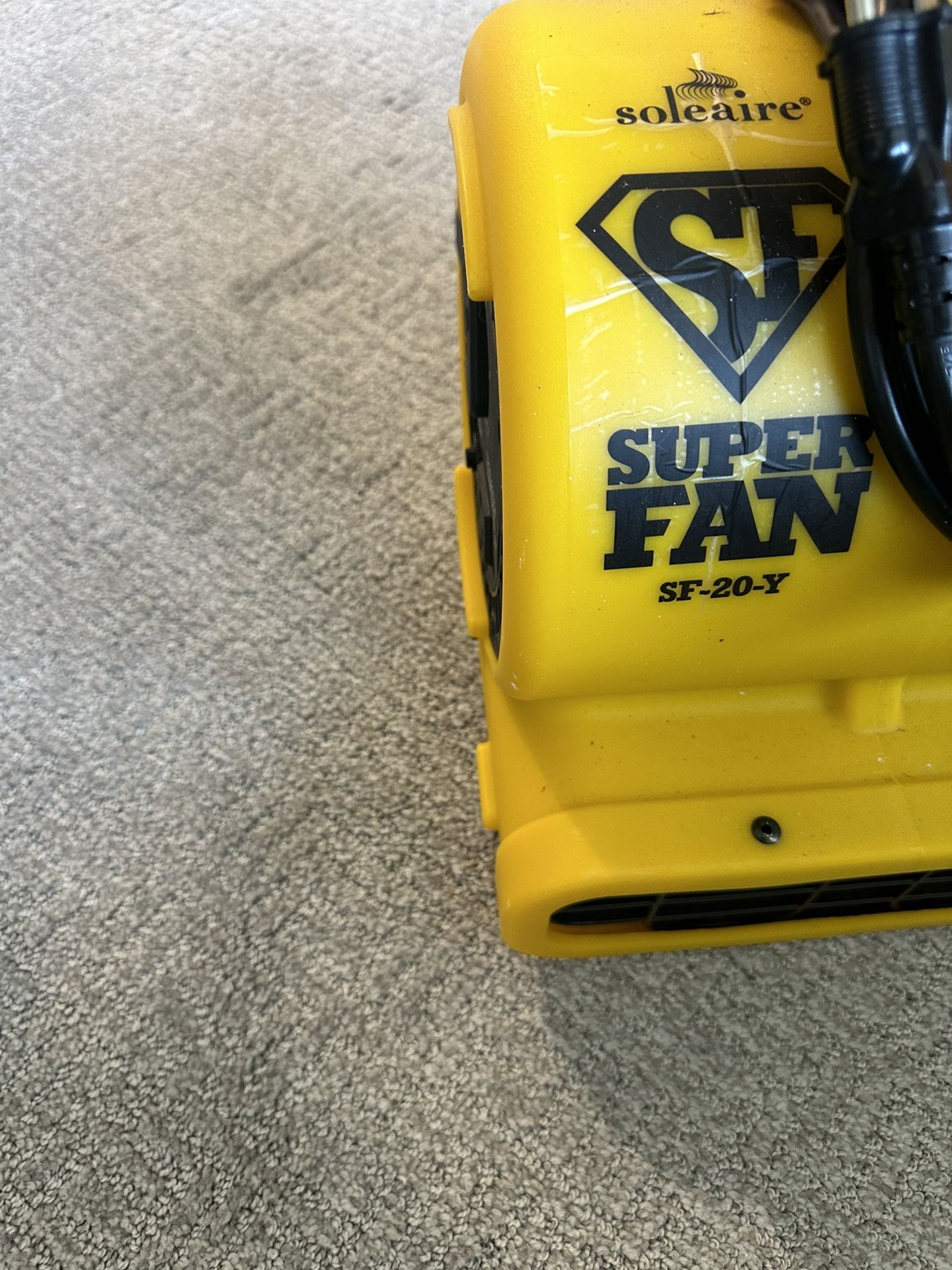 Soleaire Super Fan Home Personal Portable High Velocity Air Mover Floor Fan, Yellow