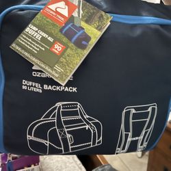 New duffel backpack