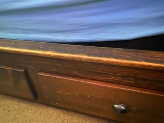 Solid wood bed frame and head board
