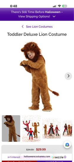 Toddler Deluxe Lion Halloween Costume