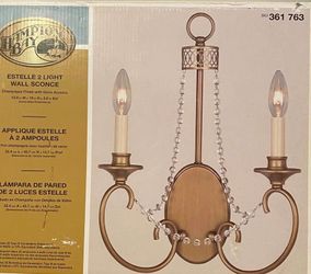 New gold wall sconces 2 available $15 each new in box
