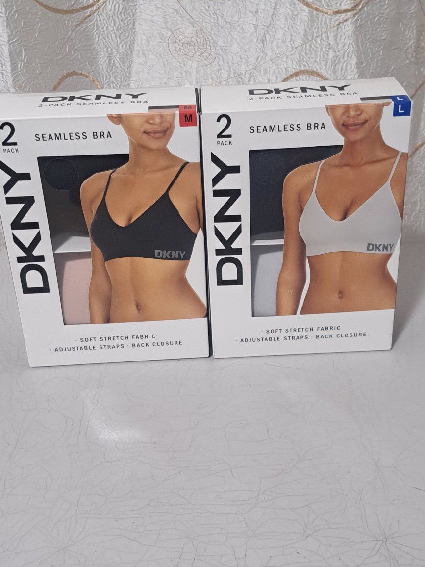 DKNY, 2 Pack, Seamless Bra, Soft Stretch Fabric, Adjustable Straps, Back  Closure, Color: Black/sand And Ink/alumnm, Sizes: Small,  Meduim,Large,XLarge for Sale in Jurupa Valley, CA - OfferUp