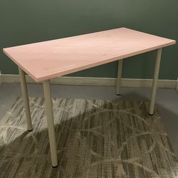 Long (47.25") Very Heavy (approx. 50 lbs.) Solid WOOD Table (29"H) - posted price is firm.