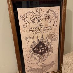 Harry Potter Marauders Map And Nobel Collection With Frame