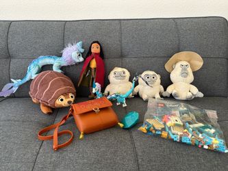 Disney Raya and the Last Dragon plushes, LEGO, and bag bundle