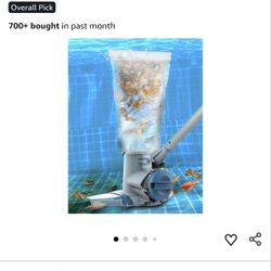 KOKIDO Rechargeable Heavy Duty Pool Leaf Vacuum Cleaner, Commercial Power Suction for Pool Closing, Standard and Fine Filter Bags, for Larger Leaves a