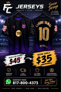 FC Barcelona Lamine Yamal #10 Soccer Jersey