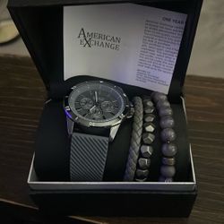 Armani Exchange watch and bracelets