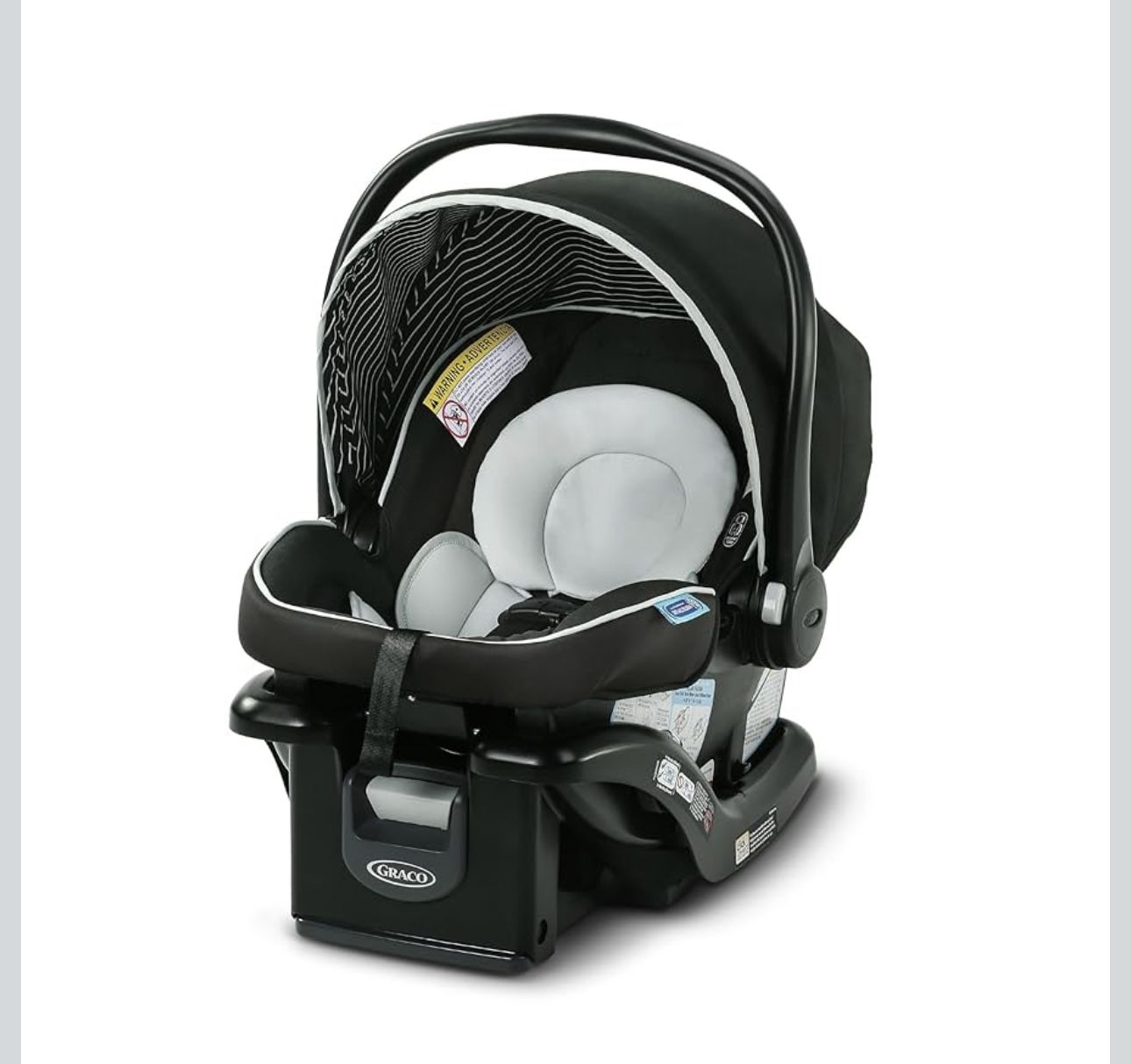 Graco SnugRide Lite LX Infant Car Seat, Rear-Facing, Lightweight, Adjustable Base, Easy Install, Studio