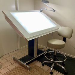 Vintage Hamilton Drafting Table 60" x 40" Motorized Lift Excellent Condition 