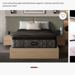 Mattress Beautyrest black hybrid medium queen size brand new