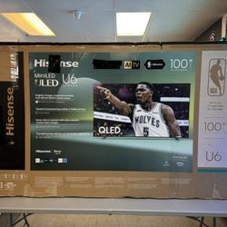 HISENSE 100 INCH MINI QLED IN STOCK 2025 100U65QFC 144HZ FULL ARRAY HD V MI 2.1 W/WARRANTY - PAYMENT PLANS 