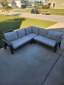 Outdoor Patio Sectional Sofa with Cushions