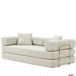 4-in-1 Folding Convertible Sofa Bed, 78 Inch Boneless Couch
