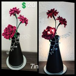 LED Velvet Wire Floral Arrangement 