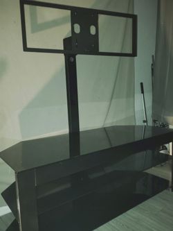 Entertainment center with mount attached