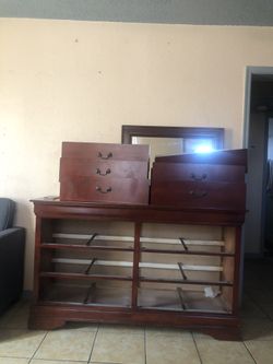 Dresser with mirror