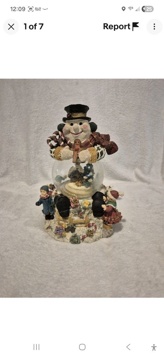 Singing Snowman Snow Globe