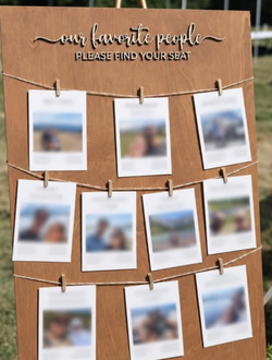 Custom Wood Wedding Seating Chart Sign – Event Display / Photo Board