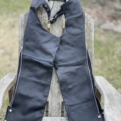 VTG Leather Chaps USA up to 36"waist 37L