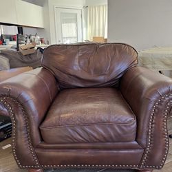Leather Comfy Chair Large