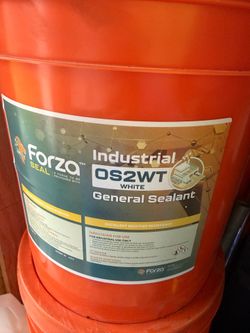 Forza Seal Industrial General Sealant OS2WT White 5 gallon bucket sealed