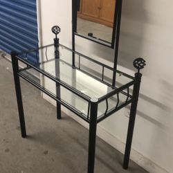 32”wx15”dx30”h Glass and metal new vanity
