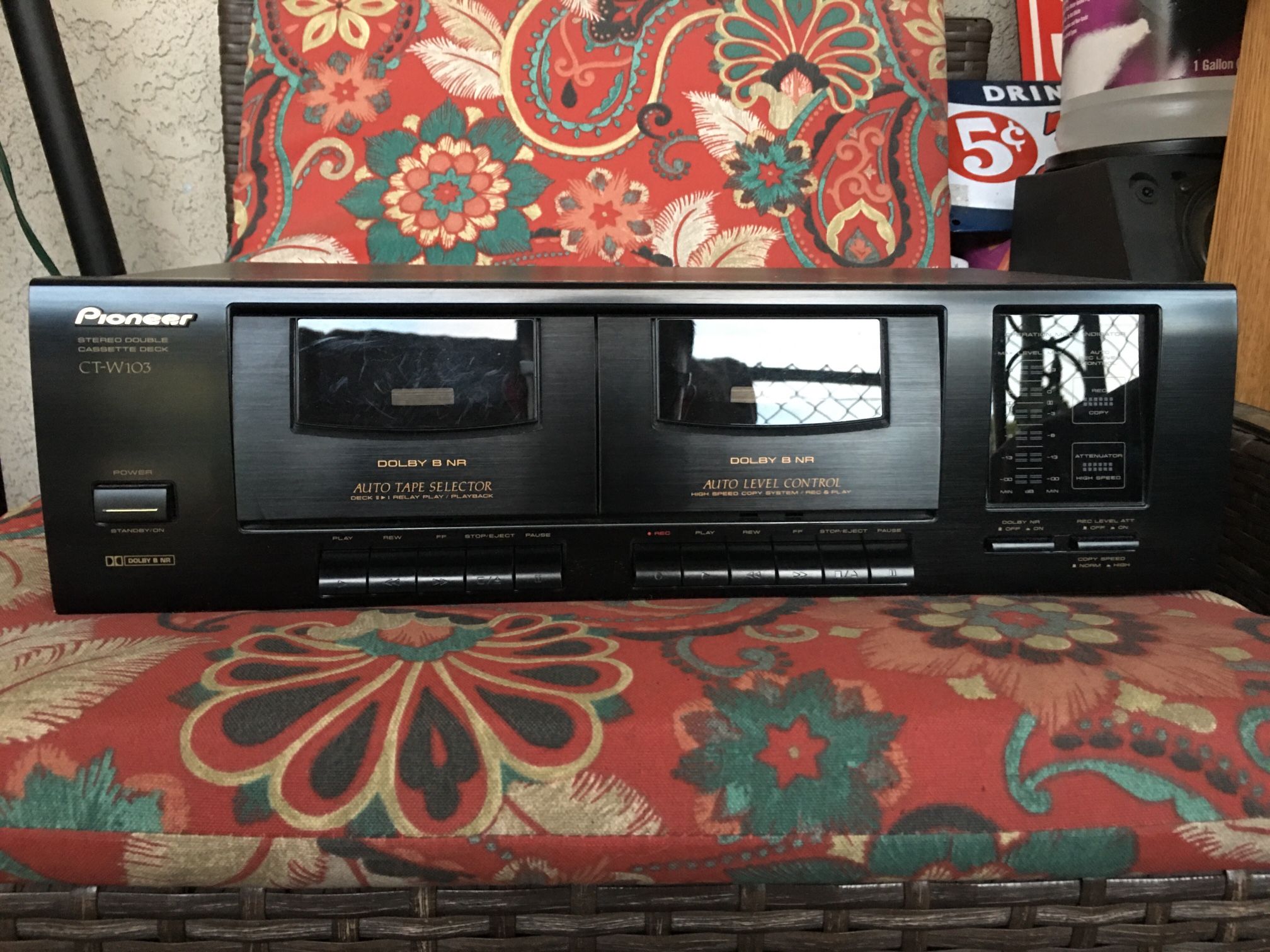 PIONEER CT-W103 STEREO DUAL DOUBLE CASSETTE TAPE DECK HOME MEDIA