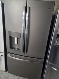 Ge Brown Stainless Satin With Ice Maker And Water  Warranty Financing With Snap If You Qualify 