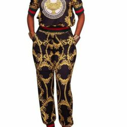 Woman Casual 2pcs Tracksuits Loose Long Sleeve Size Small And Medium 