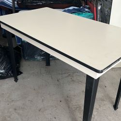 (2) White Desk/Computer Tables. Heavy Must Go Today