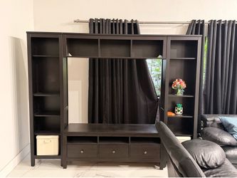 Tv Console With Book Shelves