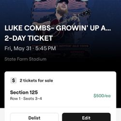 Luke combs 2-Day pass